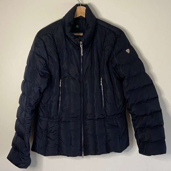 POST Card Navy goose down short puffer jacket - Picture 3 of 12